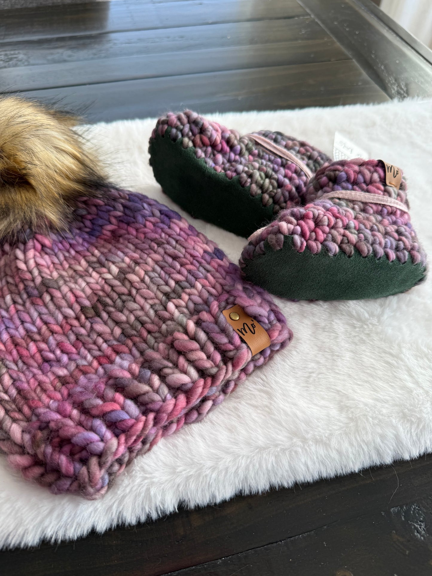 6-12 Months Hat & Booties Set