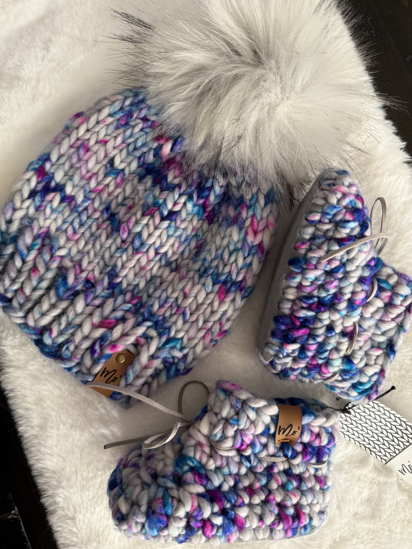 12-18 Months Booties & Toddler Hat Set